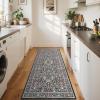 Garvee Large Washable Area Rug 10 x 13 for Living Room, Non-Slip Soft Modern Floral Rug Low Pile Farmhouse Floral Carpet Non-Shedding Foldable Printed Rugs for Bedroom Dining Room, Green(Floral3 | Black)
