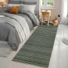 Garvee Large Washable Area Rug 10 x 13 for Living Room, Non-Slip Soft Modern Floral Rug Low Pile Farmhouse Floral Carpet Non-Shedding Foldable Printed Rugs for Bedroom Dining Room, Green(Striped|green)