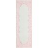 Garvee Rugs for Girls Bedroom Washable 4×6 Area Rug for Nursery Room, Non Slip Soft Low-Pile French Retro Floral Accent Throw Carpet for College Dorm Decor Kids Room Playroom, Blue(Pink)