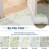 Garvee Rugs for Girls Bedroom Washable 4×6 Area Rug for Nursery Room, Non Slip Soft Low-Pile French Retro Floral Accent Throw Carpet for College Dorm Decor Kids Room Playroom, Blue(Green)