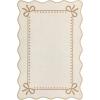 Garvee Scalloped Bow Rug 2×3, Soft Faux Wool Washable Area Rug for Kitchen Floor, Non Slip Low Pile Entryway Rugs, Nursery Bedroom Decor, Beige(Beige)