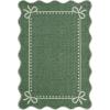 Garvee Scalloped Bow Rug 2×3, Soft Faux Wool Washable Area Rug for Kitchen Floor, Non Slip Low Pile Entryway Rugs, Nursery Bedroom Decor, Beige(Green)