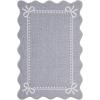 Garvee Scalloped Bow Rug 2×3, Soft Faux Wool Washable Area Rug for Kitchen Floor, Non Slip Low Pile Entryway Rugs, Nursery Bedroom Decor, Beige(Greyblue)