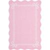 Garvee Scalloped Bow Rug 2×3, Soft Faux Wool Washable Area Rug for Kitchen Floor, Non Slip Low Pile Entryway Rugs, Nursery Bedroom Decor, Beige(Pink)