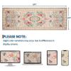 Garvee Vintage Floral Living Room Rugs 10×13, Soft Non Slip Area Rug for Bedroom, Botanical Low Pile Large Dining Room Rugs Stain Resistant Ultra Thin Home Decor Rug for Office Apartment, Blue Teal(Oriental Floral|taupe)