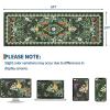 Garvee Vintage Floral Living Room Rugs 10×13, Soft Non Slip Area Rug for Bedroom, Botanical Low Pile Large Dining Room Rugs Stain Resistant Ultra Thin Home Decor Rug for Office Apartment, Blue Teal(Oriental Floral|green)