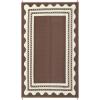 Garvee Waterproof Outdoor Rug 8×10 for Patio, Reversible Modern Area Rug, Large Plastic Straw Mat for Camping, RV, Porch, Backyard, Deck, Picnic, Beach, Brown & Beige(Brown & Beige)