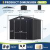 Garvee 6×8 ft Metal Outdoor Storage Shed, Lockable Door & Air Vent, Yard/Garden Tool Shed for Backyard Patio Lawn(Gray)