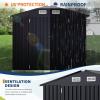 Garvee 6×8 ft Metal Outdoor Storage Shed, Lockable Door & Air Vent, Yard/Garden Tool Shed for Backyard Patio Lawn(Gray)
