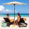 Garvee 9FT Patio Umbrella – Outdoor Table Umbrella with Crank Lift & Push Button Tilt – Market Umbrella 8 Sturdy Ribs UV Protection for Pool, Deck, Yard, Garden – Orange(Beige)