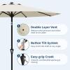 Garvee 9FT Patio Umbrella – Outdoor Table Umbrella with Crank Lift & Push Button Tilt – Market Umbrella 8 Sturdy Ribs UV Protection for Pool, Deck, Yard, Garden – Orange(Beige)