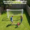 Steel Competition Soccer Goal, 6×4 ft Portable Backyard Soccer Goal with Net & Ground Stakes, Outdoor Practice Goal for Adults & Youth(D-6×4 FT)