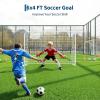 Steel Competition Soccer Goal, 6×4 ft Portable Backyard Soccer Goal with Net & Ground Stakes, Outdoor Practice Goal for Adults & Youth(L-6×4 FT)