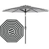 Garvee 9FT Patio Umbrella – Outdoor Table Umbrella with Crank Lift & Push Button Tilt – Market Umbrella 8 Sturdy Ribs UV Protection for Pool, Deck, Yard, Garden – Orange(Black & White Stripe)