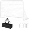 Steel Competition Soccer Goal, 6×4 ft Portable Backyard Soccer Goal with Net & Ground Stakes, Outdoor Practice Goal for Adults & Youth(L-6×4 FT)
