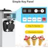 Commercial Ice Cream Maker Machine for home, 4.7-5.8Gal/H Soft Serve Machine, 1200W Single Frozen Yogurt Ice Cream Mixing Machine with 7 L Hoppers &1.8 L Cylinders for Parties, Restaurants, Snack Bars