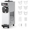 Commercial Ice Cream Maker Machine for home, 4.7-5.8Gal/H Soft Serve Machine, 1200W Single Frozen Yogurt Ice Cream Mixing Machine with 7 L Hoppers &1.8 L Cylinders for Parties, Restaurants, Snack Bars