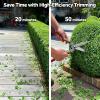 Garvee 22.4” Hedge Trimmer Cordless, Shrub Trimmer Electric Handheld Bush Clipper 3000RPM, Brushless Motor Double-Sided Dual Action Blades, 2/3” Blade Gap, 2 * 2.0Batteries & Charger(22.4 Inch / Long Runtime)