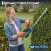 Garvee 22.4” Hedge Trimmer Cordless, Shrub Trimmer Electric Handheld Bush Clipper 3000RPM, Brushless Motor Double-Sided Dual Action Blades, 2/3” Blade Gap, 2 * 2.0Batteries & Charger(22.4 Inch Long/ 2 * 2.0Ah Batteries)