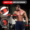 Garvee Adjustable Dumbbell Set, 44/66/88Lbs Free Weight Set with Connector, 4 in 1 Gym Set Used as Kettlebell, Dumbbell, Push up Stand, Weight Plate, Home Gym Weight Dumbbells Set, Fitness Exercises(Red)