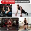 Garvee Adjustable Dumbbell Set, 44/66/88Lbs Free Weight Set with Connector, 4 in 1 Gym Set Used as Kettlebell, Dumbbell, Push up Stand, Weight Plate, Home Gym Weight Dumbbells Set, Fitness Exercises(Red)