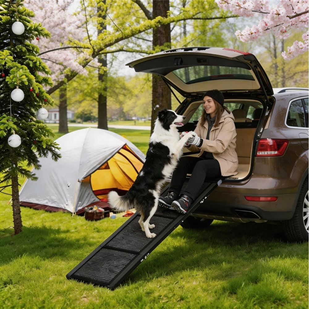 image:imageGarvee 63 Wide Folding Dog Ramp for Car 17 Long Heavy Duty NonSlip Portable Pet Ramp Large Dogs Up to 250 lbs Outdoor amp Indoor Use63  17