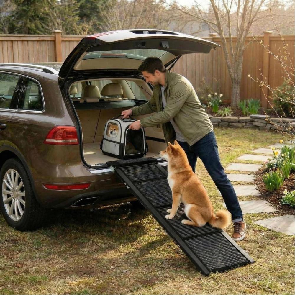 image:imageGarvee 63 Wide Folding Dog Ramp for Car 17 Long Heavy Duty NonSlip Portable Pet Ramp Large Dogs Up to 250 lbs Outdoor amp Indoor Use71  20
