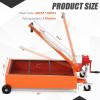 Garvee Waste Oil Drain Pan with 110V Pump, 15 gal Low Profile Electric Oil Drain Change Pan with 8 ft Hose & Folding Handle, Rolling Oil Drain Cart for Truck, RVs, Buses(Manual)