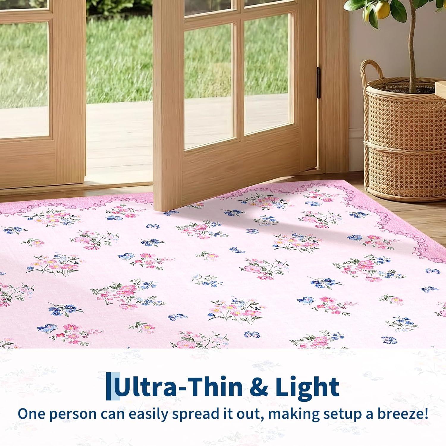 image:imageGarvee Floral Runner for Hallways Non Slip 2x6 Washable Kitchen Runner Rug Vintage Soft Thin Low Pile Carpet Mat for Girls Bedroom Bedside Laundry Bathroom Indoor Farmhouse Entryway Rugs PinkCottagecorepink