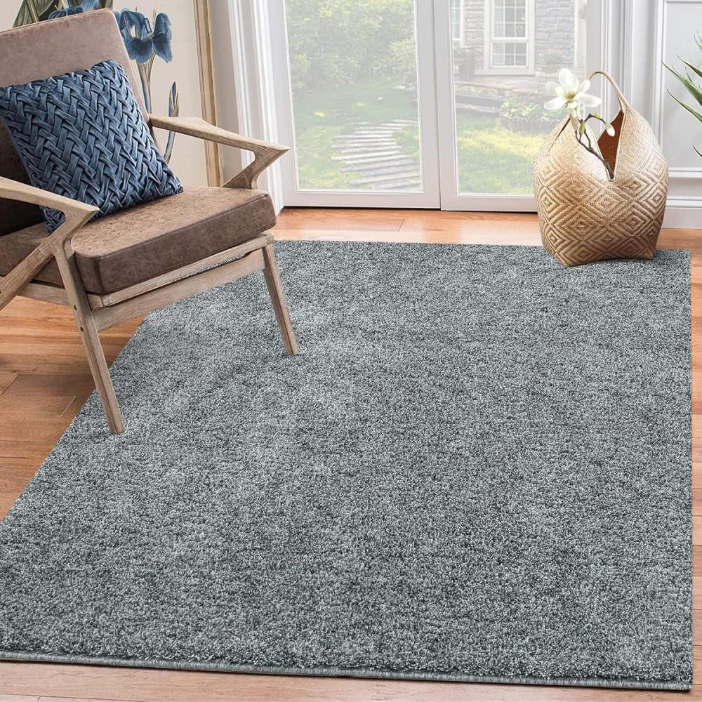 image:imageGARVEE Shag Area Rug 8 x 10 NonShedding Indoor Floor Carpet Modern Plush Area Rug NonShedding NonSlip Large Area Rug Living Room Bedroom Thick Area Rug Grey