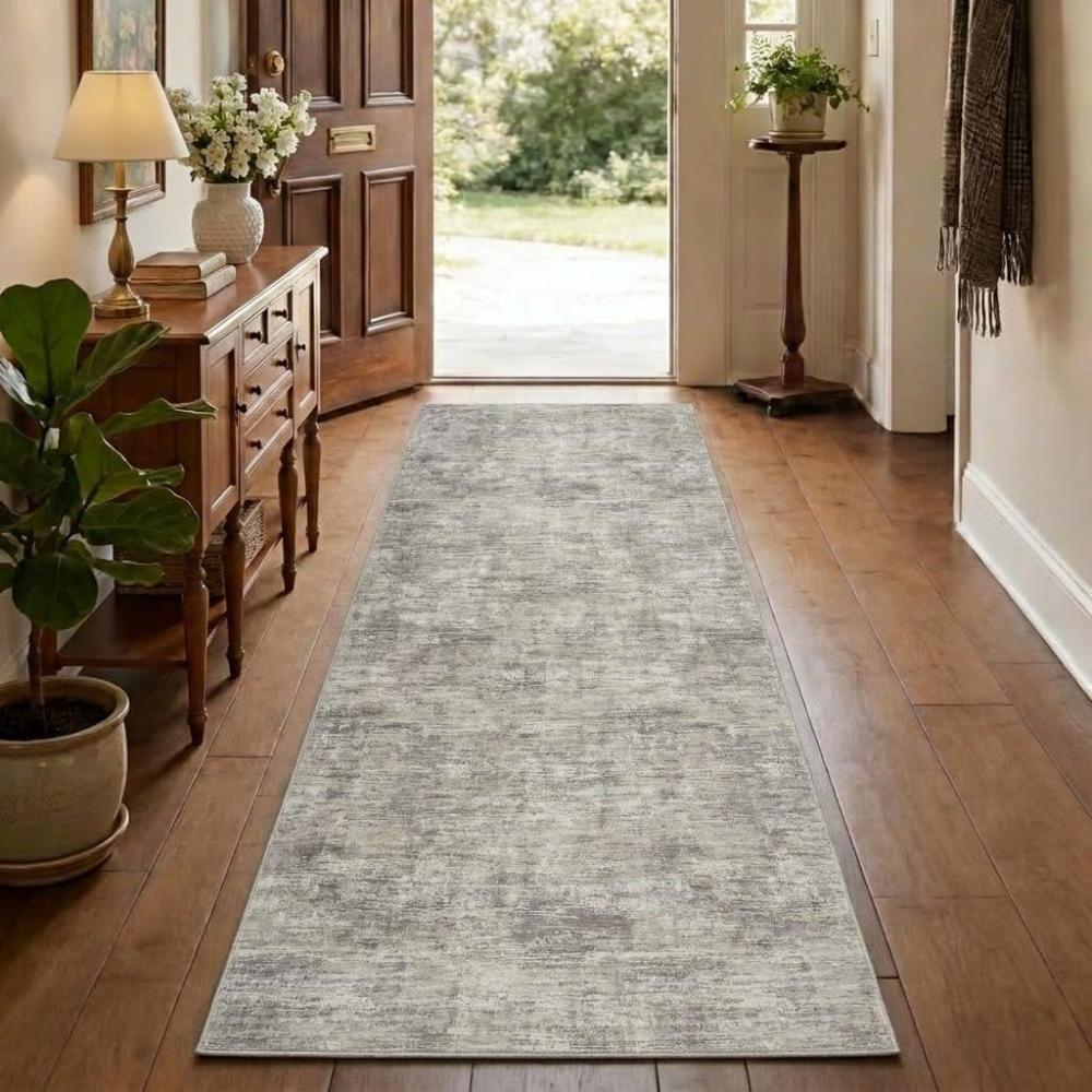 image:imageGarvee Textured 5x7 Living Room Rugs Modern Solid Color Washable Bedroom Rug Non Slip Non Shedding Contemporary Accent Rug Stain Resistant Low Pile Farmhouse Mats for Nursery Dining Room BrownSolid Colorcamel