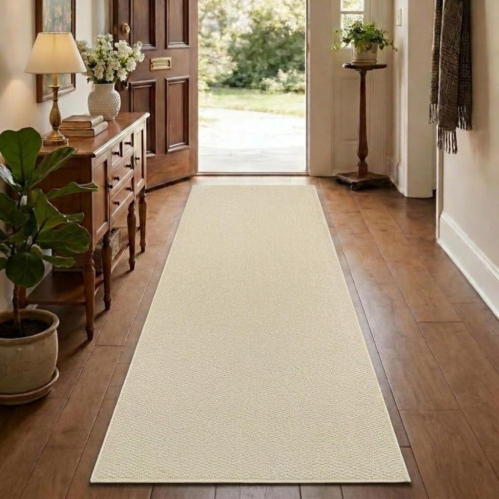 image:imageGarvee Textured 5x7 Living Room Rugs Modern Solid Color Washable Bedroom Rug Non Slip Non Shedding Contemporary Accent Rug Stain Resistant Low Pile Farmhouse Mats for Nursery Dining Room BrownTexturedbeige