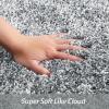 GARVEE Shag Area Rug 8′ x 10′ Non-Shedding Indoor Floor Carpet Modern Plush Area Rug Non-Shedding Non-Slip Large Area Rug Living Room Bedroom Thick Area Rug, Grey