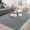 GARVEE Shag Area Rug 8′ x 10′ Non-Shedding Indoor Floor Carpet Modern Plush Area Rug Non-Shedding Non-Slip Large Area Rug Living Room Bedroom Thick Area Rug, Grey