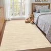 Garvee 5×7 Washable Area Rug for Living Room, Neutral Throw Rugs with Rubber Backing, Non Shedding Stain Resistant Modern Solid Color Rug Low Pile Ultra Soft Foldable Mats for Nursery Bedroom, Beige(Modern|camel)