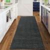 Garvee 5×7 Washable Area Rug for Living Room, Neutral Throw Rugs with Rubber Backing, Non Shedding Stain Resistant Modern Solid Color Rug Low Pile Ultra Soft Foldable Mats for Nursery Bedroom, Beige(Neutral|black)