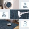 Garvee 5×7 Washable Area Rug for Living Room, Neutral Throw Rugs with Rubber Backing, Non Shedding Stain Resistant Modern Solid Color Rug Low Pile Ultra Soft Foldable Mats for Nursery Bedroom, Beige(Neutral|blue)