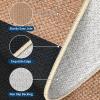 Garvee 5×7 Washable Easy Jute Area Rugs for Living Room, Bedroom, High Traffic Foldable Rug, Distressed Diamond Checkered Office Carpet, Non Slip Backing Farmhouse Floor Cover, Black and Tan(Checkerboard|black&brown)