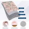 Garvee 8×10 Area Rugs for Living Room 8×10 Floral Washable Rug Vintage Soft Floor Cover Indoor Non Slip Boho Carpet Low Pile Non-Shedding Foldable Rugs for Bedroom Nursery Farmhouse Dorm, Sage(Pink)