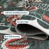 Garvee 8×10 Area Rugs for Living Room 8×10 Floral Washable Rug Vintage Soft Floor Cover Indoor Non Slip Boho Carpet Low Pile Non-Shedding Foldable Rugs for Bedroom Nursery Farmhouse Dorm, Sage(Grey Green)