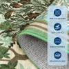 Garvee Forest Rugs 9×12, Washable Soft Non Slip Area Rug for Living Room, Botanical Low Pile Soft Bedroom Rugs Indoor Farmhouse Stain Resistant Floor Rug for Dining Room Office, Dark Green(Forest|beige)