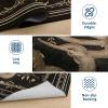 Garvee Snake Gothic 6×9 Area Rug Dark Whimsical Moody Witchy Unique Soft Thin Large Carpet for Living Room Bedroom Dining Room Playroom Indoor Decor Low Pile TPE Backing Taupe(Black Gray)