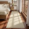 Garvee Textured 5×7 Living Room Rugs Modern Solid Color Washable Bedroom Rug, Non Slip Non Shedding Contemporary Accent Rug Stain Resistant Low Pile Farmhouse Mats for Nursery, Dining Room, Brown(Textured|beige)