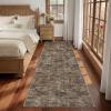 Garvee Textured 5×7 Living Room Rugs Modern Solid Color Washable Bedroom Rug, Non Slip Non Shedding Contemporary Accent Rug Stain Resistant Low Pile Farmhouse Mats for Nursery, Dining Room, Brown(Solid Color|brown)