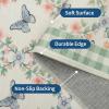 Garvee Washable 2×6 Runner Rug for Hallway Kitchen, Soft Farmhouse Accent Non Slip Runner with Butterflies Print, Green Botanical Floral Carpet for Laundry Bathroom(Butterfly|green)
