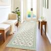 Garvee Washable 2×6 Runner Rug for Hallway Kitchen, Soft Farmhouse Accent Non Slip Runner with Butterflies Print, Green Botanical Floral Carpet for Laundry Bathroom(Butterfly|green)