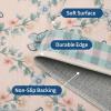 Garvee Washable 2×6 Runner Rug for Hallway Kitchen, Soft Farmhouse Accent Non Slip Runner with Butterflies Print, Green Botanical Floral Carpet for Laundry Bathroom(Butterfly|blue Pink)