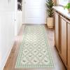 Garvee Washable 2×6 Runner Rug for Hallway Kitchen, Soft Farmhouse Accent Non Slip Runner with Butterflies Print, Green Botanical Floral Carpet for Laundry Bathroom(Butterfly|green)