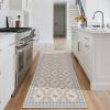 Garvee Washable 2×6 Runner Rug for Hallway Kitchen, Soft Farmhouse Accent Non Slip Runner with Butterflies Print, Green Botanical Floral Carpet for Laundry Bathroom(Butterfly|blue Pink)