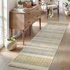 Garvee Washable 5×7 Area Rug for Living Room, Plaid Checkered Non Slip Bedroom Rugs, Ultra Thin Low Pile Striped Indoor Carpet for Dining Room Office, Modern Home Decor Rugs, Taupe(Plaid Modern|taupe)